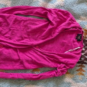 Forever 21 Hot Pink Knit Cardigan with Hello Kitty Tag